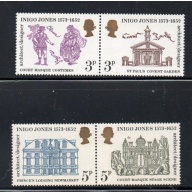 Great Britain Sc 701-704 1973 Inigo Jones stamp set mint NH