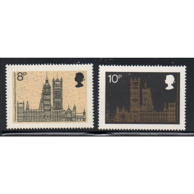 Great Britain Sc 705-706 1973 Commonwealth Parliamentary Assoc. stamp set  mint NH