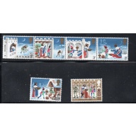 Great Britain Sc 709-714 1973 Christmas stamp set mint NH