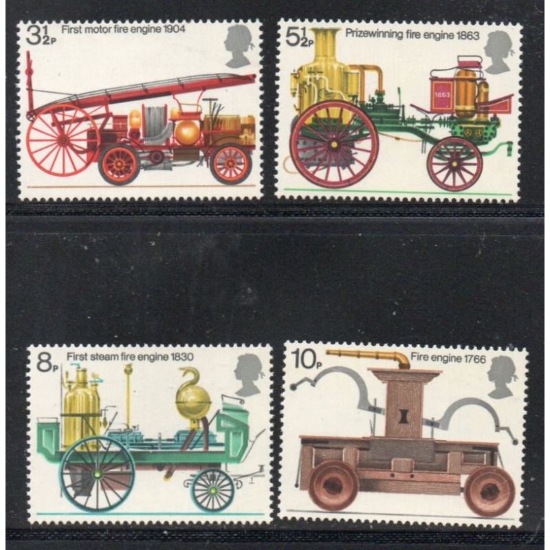Great Britain Sc 716-719 1974 Fire Engines stamp set mint NH