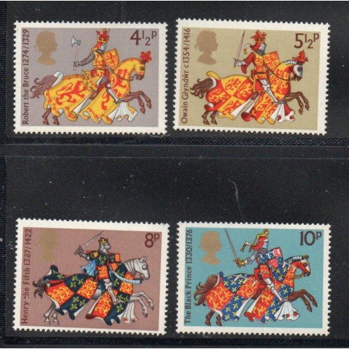 Great Britain Sc 724-727 1974 Great Britons stamp set mint NH