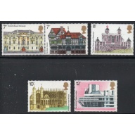 Great Britain Sc 740-744 1975 Architectural Year stamp set mint NH