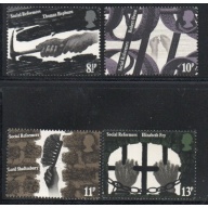 Great Britain Sc 781-784 1976 Social Reformers stamp set mint NH