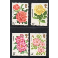 Great Britain Sc 786-789 1976 Roses stamp set mint NH