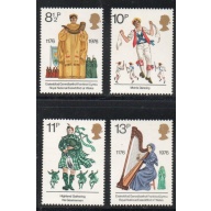 Great Britain Sc 790-793 1976 Cultural Traditions stamp set mint NH