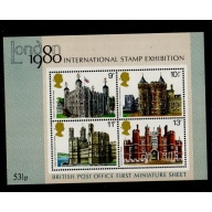 Great Britain Sc 834a 1978 British Architecture stamp sheet mint NH