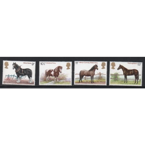 Great Britain Sc 839-842 1978 Horses stamp set mint NH