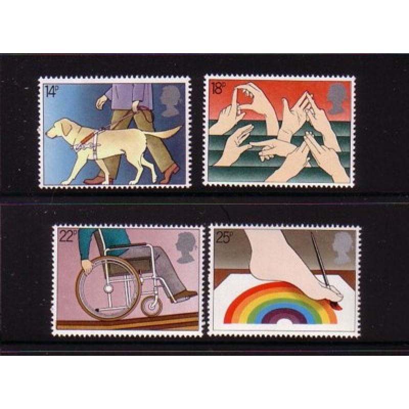 Great Britain Scott 937-40 1981 Year of Disabled stamp set mint NH