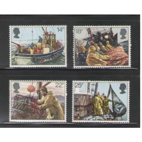 Great Britain Scott 956-59 1981 Fishing Industry stamp set mint NH