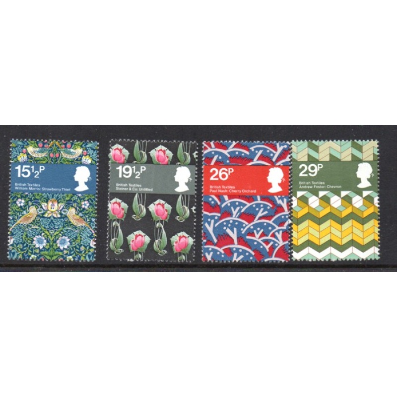 Great Britain Scott 996-99 1982 Textile Designs stamp set mint NH