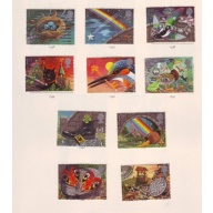 Great Britain Scott  1350-1359 1991 Good Luck Symbols stamp set used