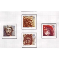 Great Britain Scott 1502-1505 1993 Roman Artifacts stamp set used