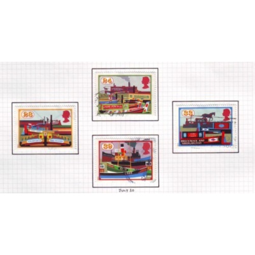 Great Britain Scott 1506-1509 1993 Canals stamp set used