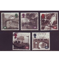 Great Britain Scott 1533-1537 1994 Age of Steam Railways stamp set used