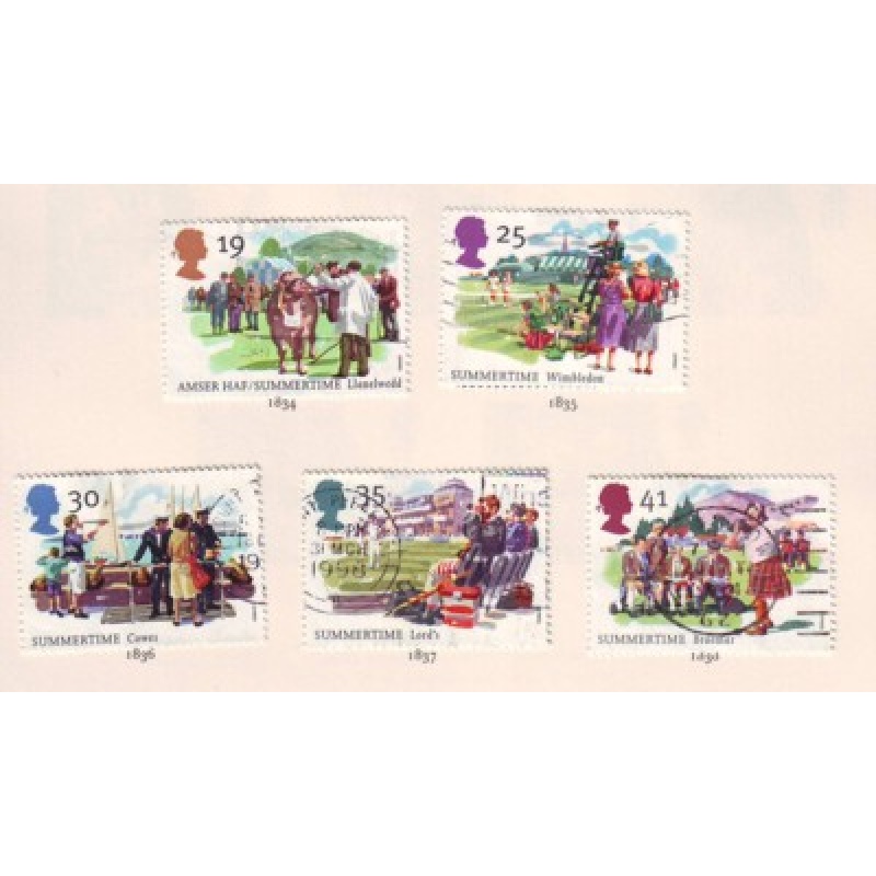 Great Britain Scott 1572-1576 1994 Summer Events stamp set used