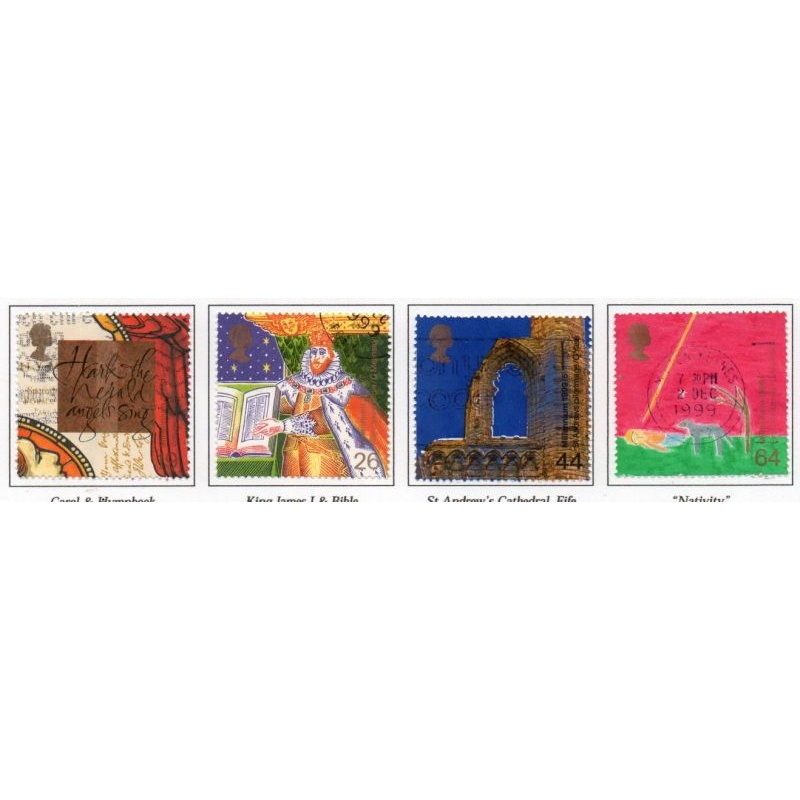 Great Britain Sc 1879-1882 1999 Christians Millennium stamp set used