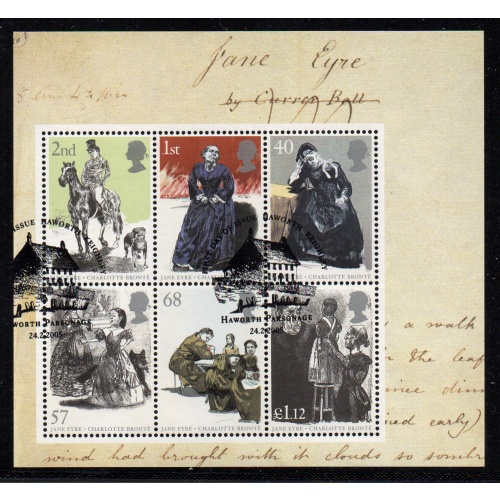 Great Britain Scott 2272a 2005 Jane Eyre by Bronte stamp sheet used