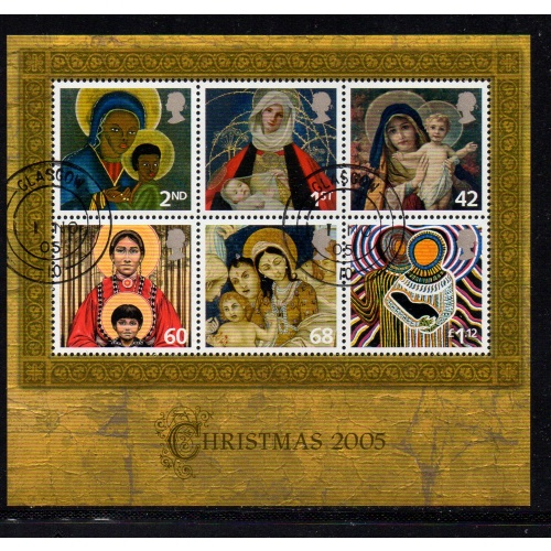 Great Britain Sc 2327 2005 Christmas stamp sheet used