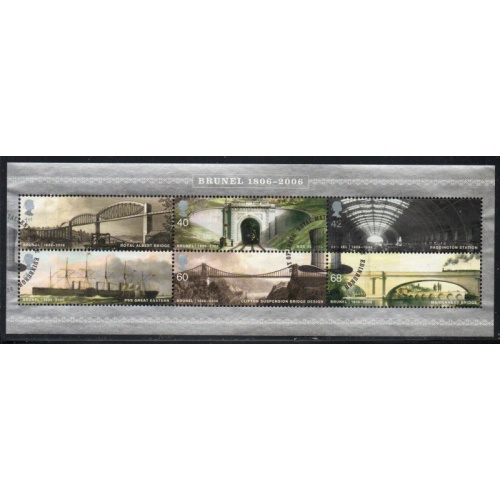Great Britain Scott 2358a 2006 Brunel Projects stamp sheet used