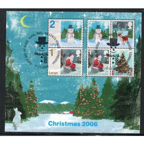 Great Britain Scott 2411 2006 Christmas stamp sheet used
