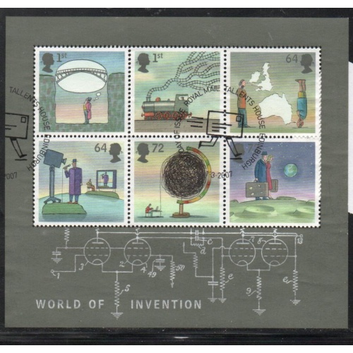 Great Britain Scott 2449a 2007 World of Invention  stamp sheet used