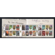 Great Britain Scott 2536a 2008 Ian Fleming Bond Book Covers stamp sheet used