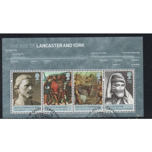 Great Britain Scott 2555 2008 Age of Lancaster & York stamp sheet used