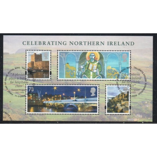 Great Britain Scott 2556 2008 Celebrating Northern Ireland stamp sheet used