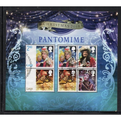 Great Britain Scott 2607 2008 Christmas stamp sheet used