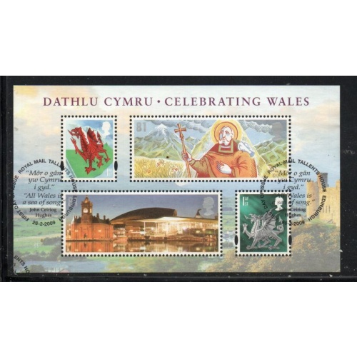 Great Britain Scott 2639 2009 Celebrating Wales  stamp sheet used