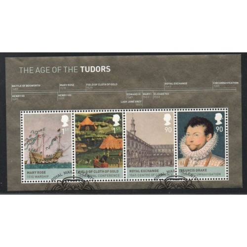 Great Britain Scott 2659 2009 Age of the Tudors  stamp sheet used