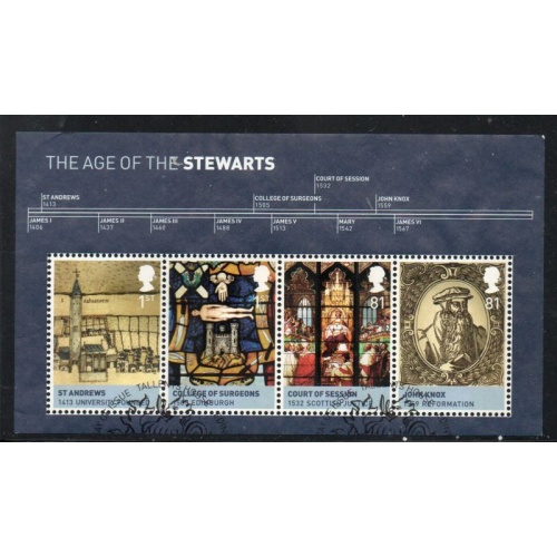 Great Britain Scott 2774 2010 Age of the Stewarts stamp sheet used