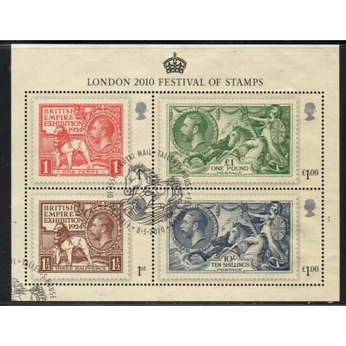 Great Britain Scott 2791a 2010  Festival of Stamps George V stamp sheet used