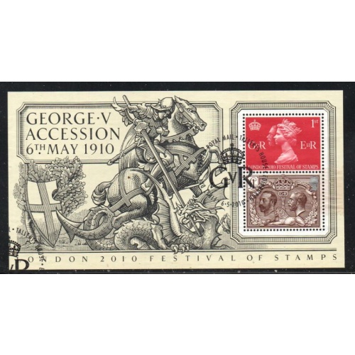 Great Britain Scott 2792a 2010  Accession of George V stamp sheet used