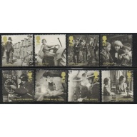 Great Britain Scott  2795-2802 2010 Britain in World War II stamp set used