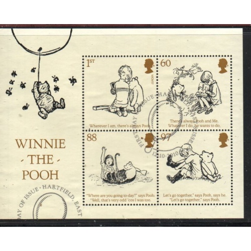Great Britain Scott 2848 2010 Winnie-the-Pooh stamp sheet used