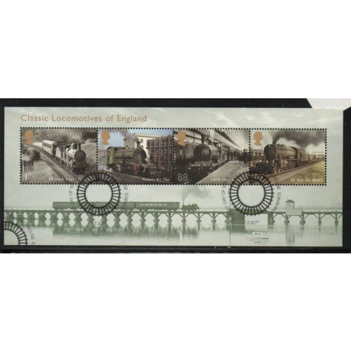 Great Britain Scott 2865 2011 English Steam Locomotives stamp sheet used