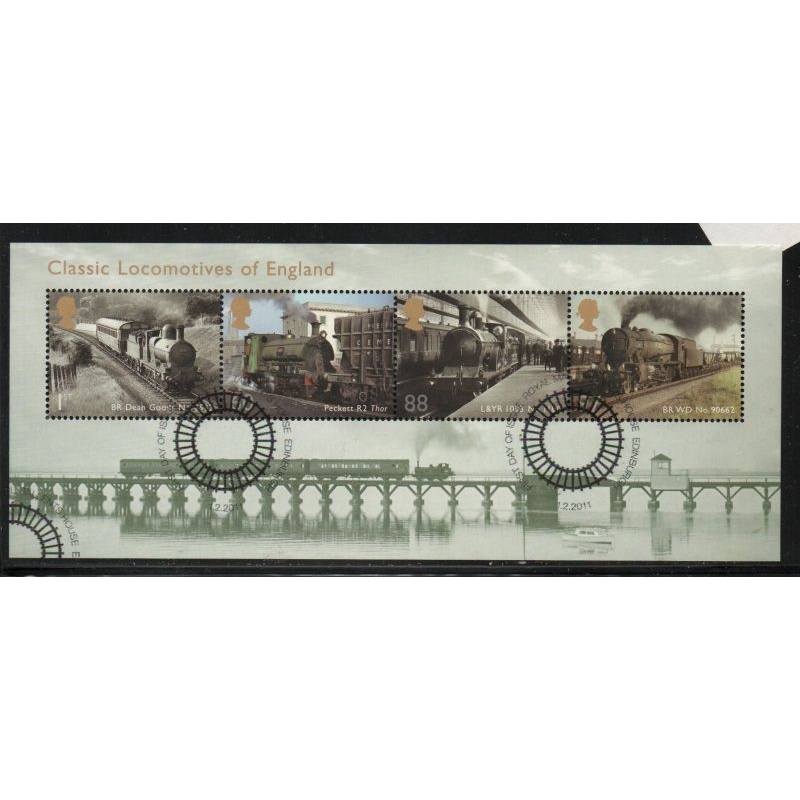 Great Britain Scott 2865 2011 English Steam Locomotives stamp sheet used
