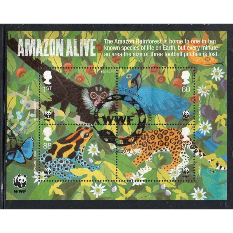 Great Britain Scott 2893 2011 Amazon Rain Forest stamp sheet used
