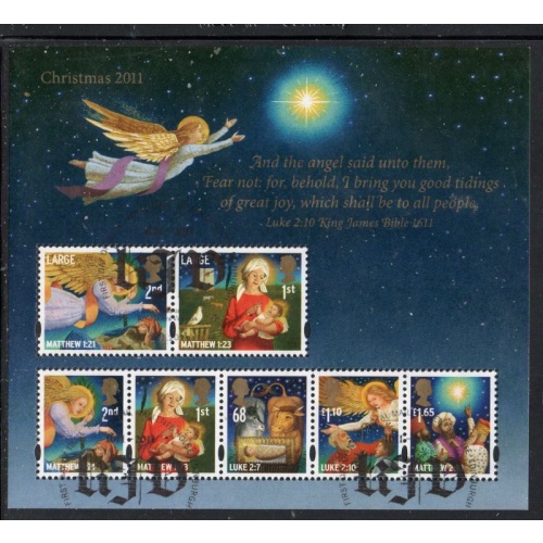 Great Britain Scott 2973 2011 Christmas stamp sheet used