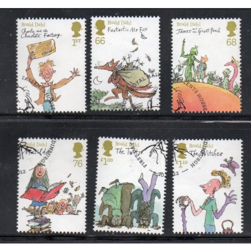 Great Britain Scott 2983-2988 2012 Roald Dahl Book Illustrations stamp set used