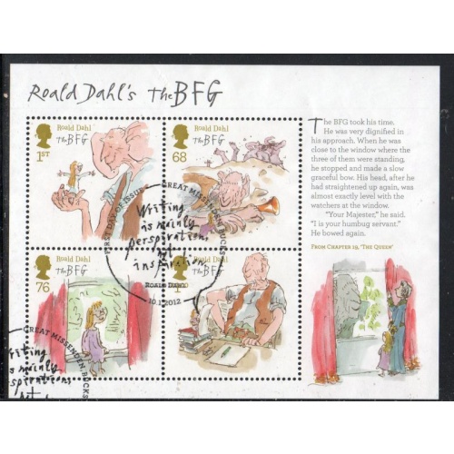 Great Britain Scott 2989 2012 Roald Dahl Characters stamp sheet used