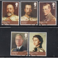 Great Britain Scott 2990-2994 2012 House of Windsor stamp set used