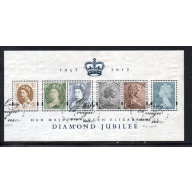 Great Britain Scott 2996 2012 60th Anniversary Reign of QE II stamp sheet used