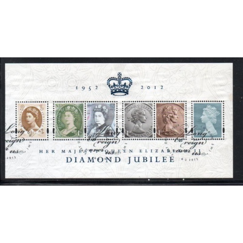 Great Britain Scott 2996 2012 60th Anniversary Reign of QE II stamp sheet used
