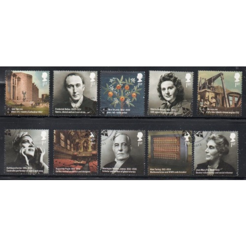 Great Britain Scott 2997-3006 2012 Britons of Distinction stamp set used