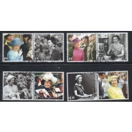 Great Britain Scott 3028-3035 2012 60th Anniversary Reign of QE II stamp set used