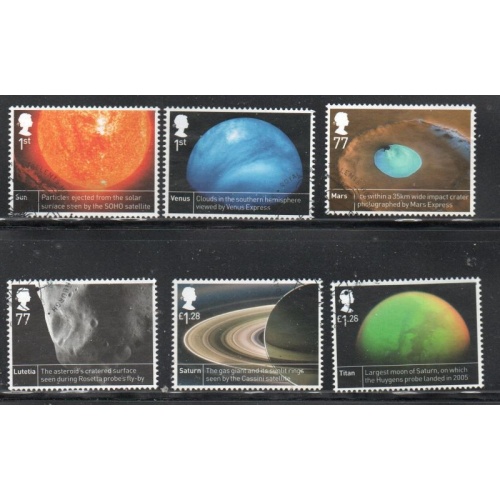 Great Britain Scott 3113-3118 2012 Astronomical Bodies stamp set used