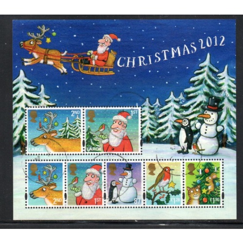 Great Britain Scott 3119 2012 Christmas stamp sheet used