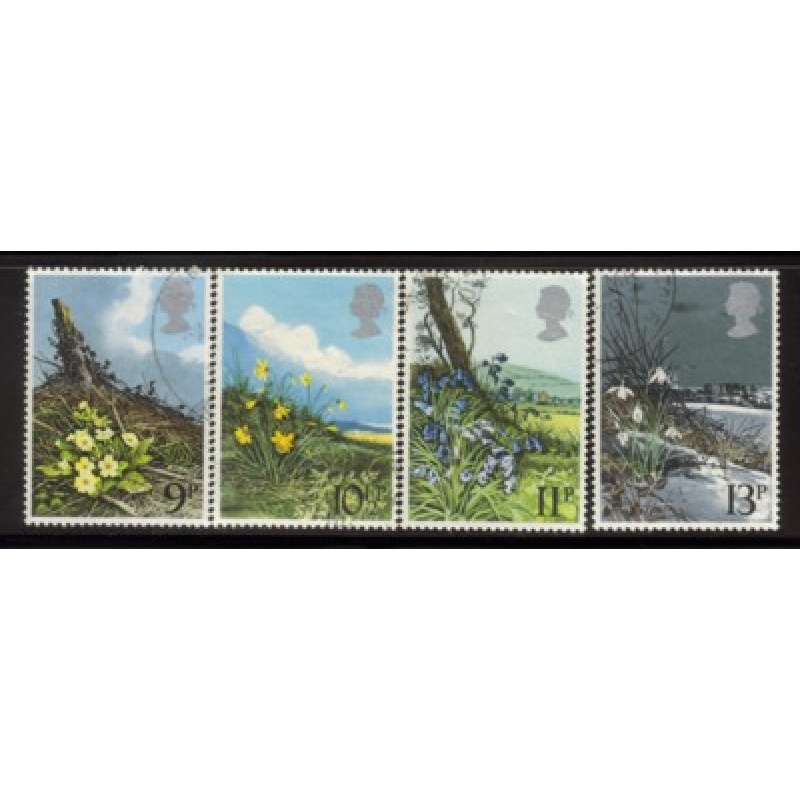 Great Britain Sc 855-858 1979 Wild Flowers stamp set used